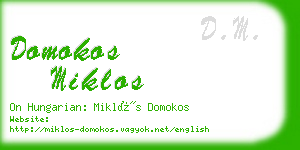 domokos miklos business card